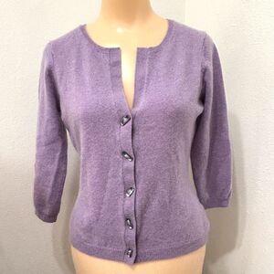 Nougat London Womens Lavender Cashmere Cardigan Sweater Size 2 Balletcore Fairy